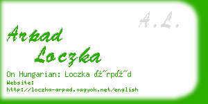 arpad loczka business card